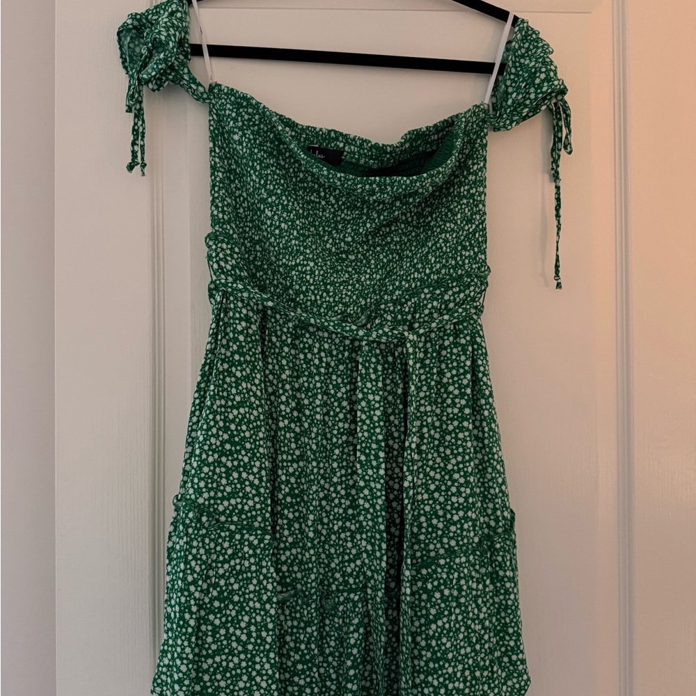 Lulu's Green Textured Dress